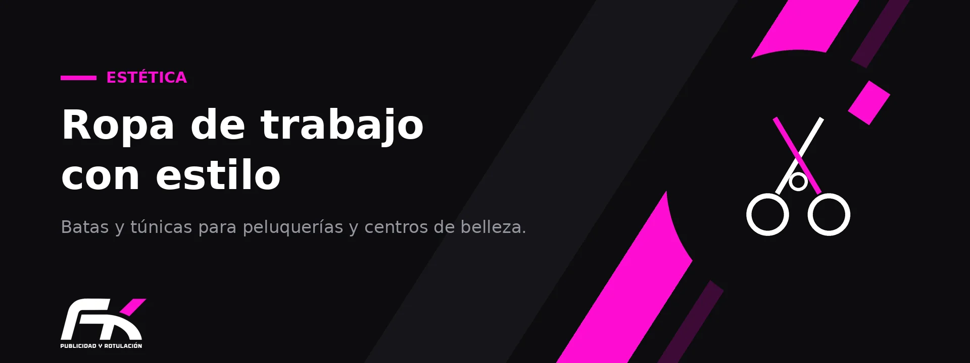 Tijeras de peluquería y ropa de trabajo para estética