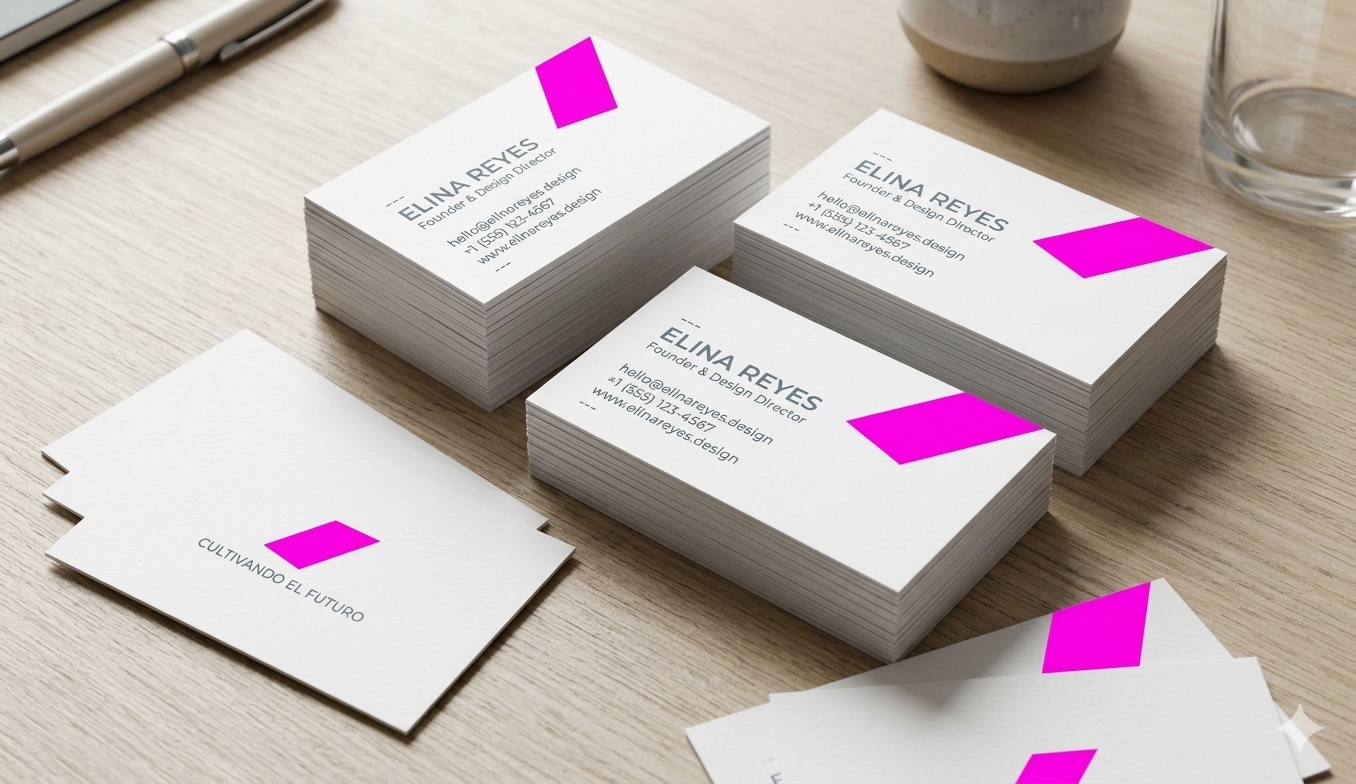 Tarjetas de visita impresas con diseño personalizado y acabado profesional